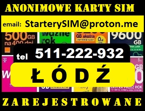 Ogłoszenie - Łódź zarejestrowane karty SIM plus Orange startery Play Tmobile prepaid aktywne. Zdjęcie 1