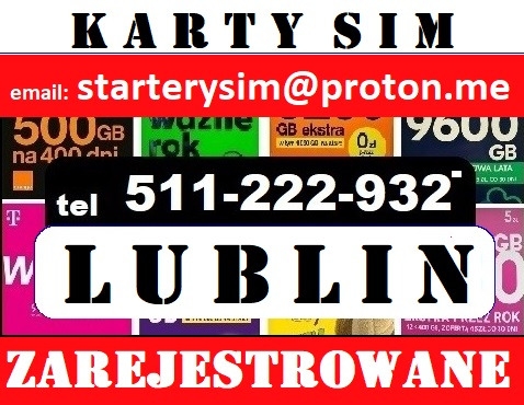 Ogłoszenie - Lublin ZAREJESTROWANE KARTY SIM startery telefoniczne prepaid Orange Plus Tmobile Play Laycamobile. Zdjęcie 1