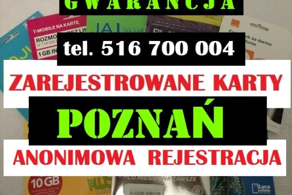 Ogłoszenie - Zarejestrowane karty do telefonu SIM zarejestrowane karty polskie prepaid Play Orange Plus Poznań. Zdjęcie 1