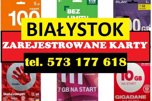 Ogłoszenie - Zarejestrowane karty SIM Białystok. Zdjęcie 1