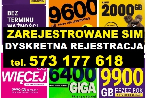 Ogłoszenie - Aktywne karty SIM Zarejestrowana karta zdalna anonimowa  Rejestracja kart SIM startery Ruda Śląska. Zdjęcie 1