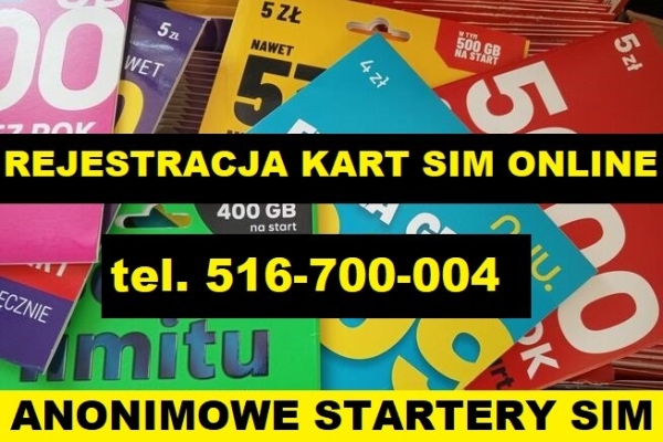 Ogłoszenie - Startery telefoniczne zarejestrowane karty SIM aktywne prepaid Płock dobre startery eSIM. Zdjęcie 1