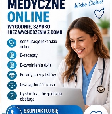 Ogłoszenie - Usługi medyczne online – wygodnie i bez wychodzenia z domu. Zdjęcie 1