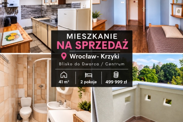Ogłoszenie - 2pok, 41met, okolice Dworca Głównego BALKON/PARKING (Wrocław). Zdjęcie 1