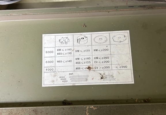 Ogłoszenie - Frezarka dolnowrzecionowa VERTONGEN – elektryczne podnoszenie, posuw – 6 rolek, dł. blaty. Zdjęcie 4