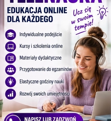 Ogłoszenie - Telenauka – edukacja online dla każdego. Zdjęcie 1