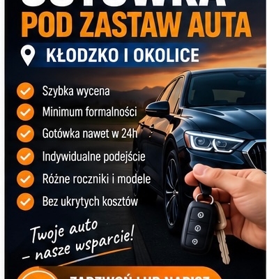 Ogłoszenie - Gotówka pod zastaw auta – sprawdź dostępne możliwości. Zdjęcie 1