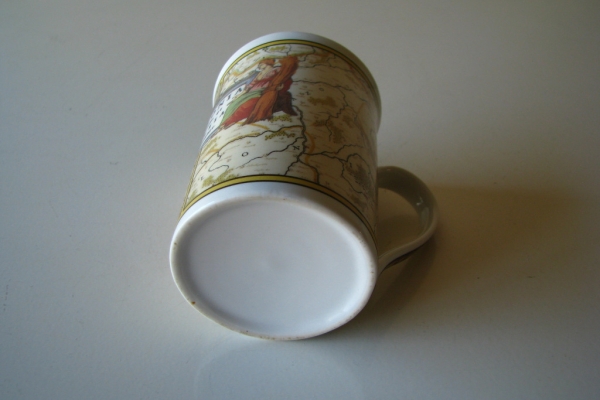 Ogłoszenie - Stary kubek porcelanowy mapa Polonia Regnum, et Silesia Ducatus. Zdjęcie 10