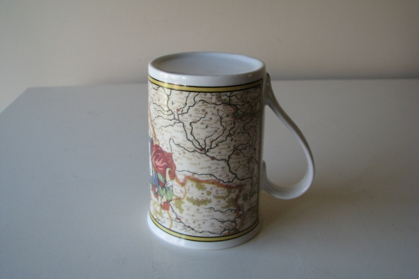 Ogłoszenie - Stary kubek porcelanowy mapa Polonia Regnum, et Silesia Ducatus. Zdjęcie 8