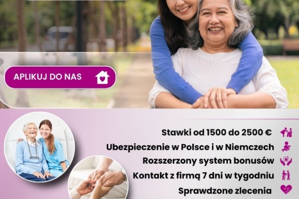 Ogłoszenie - Praca w Niemczech – Opiekunka / Opiekun osób starszych. Zdjęcie 1