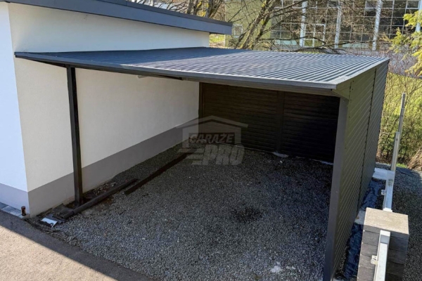 Ogłoszenie - Wiata samochodowa CarPort 4x5 m - antractyt - dodatkowa zabudowa  - dach spad w tył GP736. Zdjęcie 5