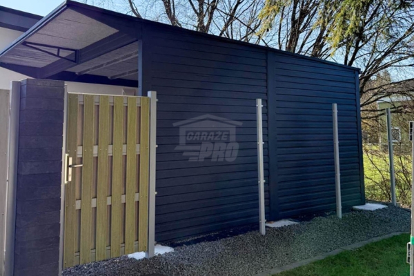 Ogłoszenie - Wiata samochodowa CarPort 4x5 m - antractyt - dodatkowa zabudowa  - dach spad w tył GP736. Zdjęcie 3