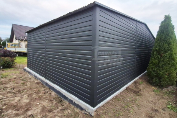 Ogłoszenie - Garaż blaszany 6x6 m + wiata 3x6 m - 2x brama uchylna - drzwi drewnopodobny - dach GP745. Zdjęcie 5