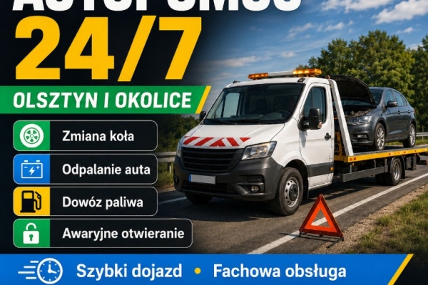 Ogłoszenie - Adam-Autopomoc - kompleksowa pomoc drogowa i holowanie w Olsztynie. Zdjęcie 1