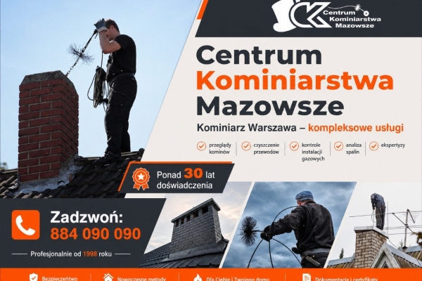 Ogłoszenie - Zakład Kominiarski Rafał Strzeszewski - profesjonalne usługi kominiarskie Warszawa. Zdjęcie 1