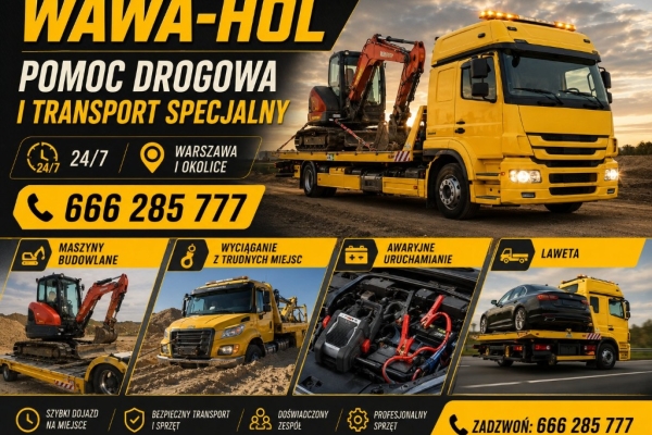Ogłoszenie - WAWA-HOL - holowanie i pomoc drogowa. Zdjęcie 1