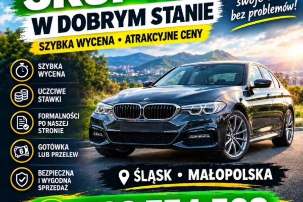 Ogłoszenie - Skup zadbanych samochodów - szybka decyzja i pieniądze od ręki. Zdjęcie 1