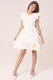 Ogłoszenie - Śmietankowa sukienka dziewczęca, ażurowa z motylkowymi rękawkami roz 158 - 129,00 zł