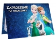 Ogłoszenie - ZAPROSZENIA na URODZINY dla dziecka +koperta (ZU-frozen) - 2,00 zł