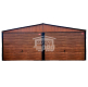 Ogłoszenie - Garaż blaszany 6x7 2x Brama uchylna drewnopodobny Dach dwuspadowy - wolnostojący  GP150 - Bełchatów - 14 200,00 zł