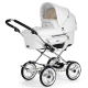 Ogłoszenie - EmmalJunga Mondial De Luxe - Classic White Leatherette Pram Package - Warszawa - 4 155,00 zł