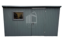 Ogłoszenie - Domek Ogrodowy - Schowek Blaszany 4x4 - okno - drzwi - Antracyt - dach Spad w tył ID442 - Elbląg - 5 900,00 zł