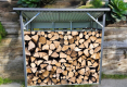 Ogłoszenie - Wiata śmietnikowa otwarta - drewutnia - spad tył 2x0,8 m Antracyt + ciemny orzech Schowek ogrodowy na drewno TS632 - Gryfice - 1 990,00 zł