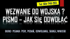 Ogłoszenie - Wezwanie do wojska na ćwiczenia, t. 504-746-203 Biuro pisania pism  Do jakiego wieku można dostać powołania na ćwiczenia