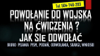 Ogłoszenie - Wezwanie do wojska na ćwiczenia, t. 504-746-203 Biuro pisania pism  Do jakiego wieku można dostać powołania na ćwiczenia