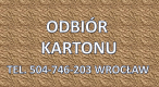 Ogłoszenie - Odbiór kartonu ze sklepu, restauracji, firmy, Wrocław, tel. 504-746-203. Przyjazd po karton we Wrocławiu, makulatura. - Wrocław