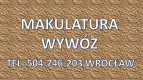 Ogłoszenie - Odbiór kartonu ze sklepu, restauracji, firmy, Wrocław, tel. 504-746-203. Przyjazd po karton we Wrocławiu, makulatura. - Wrocław