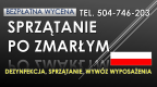 Ogłoszenie - Sprzątanie po zmarłych, zmarłym, zgonie, tel. 504-746-203. Dezynfekcja, cena. wywóz rzeczy, mebli. - Wrocław