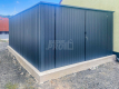 Ogłoszenie - Garaż blaszany 4x5m Brama dwuskrzydłowa - antracyt - dach spad w tył  GP423 - Iława - 5 200,00 zł