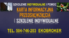 Ogłoszenie - Szkolenie indywidualne, karta informacyjna przedsięwzięcia, teel. 504-746-203,  cennik, warszaty, pomoc