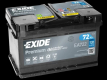 Ogłoszenie - Akumulator 72ah 720a Exide Premium Prawy Plus - Łódź - 379,00 zł
