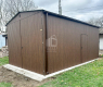 Ogłoszenie - Garaż blaszany 4x6m - brama dwuskrzydłowa - drzwi - ciemny orzech - drewnopodobny - dach dwuspadowy ID935 - Nowy Sącz - 10 400,00 zł