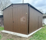 Ogłoszenie - Garaż blaszany 4x6m - brama dwuskrzydłowa - drzwi - ciemny orzech - drewnopodobny - dach dwuspadowy ID935 - Nowy Sącz - 10 400,00 zł