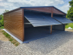 Ogłoszenie - Garaż blaszany dwustanowiskowy 6x5m złoty dąb + ciemny grafit PREMIUM - Mława - 10 500,00 zł