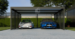 Ogłoszenie - CarPort PREMIUM - Wiata samochodowa 6x5,7 Antracyt Zabudowa - ID951 - Łowicz - 27 700,00 zł