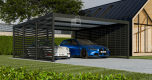 Ogłoszenie - CarPort PREMIUM - Wiata samochodowa 6x5,7 Antracyt Zabudowa - ID951 - Łowicz - 27 700,00 zł