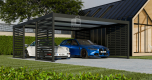 Ogłoszenie - CarPort PREMIUM - Wiata samochodowa 6x5,5 Antracyt Zabudowa - ID950 - Kwidzyn - 18 600,00 zł