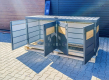 Ogłoszenie - Zabudowa koszy na śmieci wiata śmietnikowa obudowa kubłów 235x65x110 cm 4x120L antracyt + jasny orzech NB426 - Skawina - 3 990,00 zł