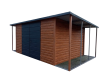 Ogłoszenie - Domek ogrodowy 4x3m + wiatka 1×3 + 1×3m- złoty dąb/ ciemny grafit mat - Opoczno - 5 950,00 zł