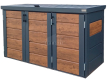 Ogłoszenie - Zabudowa koszy na śmieci wiata śmietnikowa obudowa kubłów 177x65x110 cm 3x120L antracyt + jasny orzech TS953 - Tychy - 3 300,00 zł