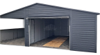 Ogłoszenie - Garaż blaszany 5x6m + wiata 4m - Brama uchylna - antracyt - dach dwuspadowy TS977 - Gdańsk - 17 600,00 zł