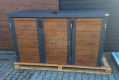 Ogłoszenie - Zabudowa koszy na śmieci wiata śmietnikowa obudowa kubłów 207x80x120 cm 3x240L antracyt + jasny orzech TS955 - Nowy Sącz - 3 450,00 zł