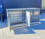 Ogłoszenie - Zabudowa koszy na śmieci wiata śmietnikowa obudowa kubłów 235x65x110 cm 4x120L antracyt + jasny orzech TS956 - Bochnia - 3 990,00 zł