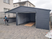 Ogłoszenie - Garaż blaszany 5x6m + wiata 4m - Brama uchylna - antracyt - dach dwuspadowy TS977 - Gdańsk - 17 600,00 zł