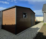 Ogłoszenie - Schowek domek ogrodowy 5x2,5m drzwi 2x okno - Ciemny orzech drewnopodobny antracyt rynny dach dwuspadowy TS1003 - Opole - 7 150,00 zł