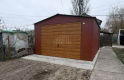 Ogłoszenie - Garaż blaszany 4,5x6m - brama uchylna - drzwi - okno - ciemny brąz - drewnopodobny - dach dwuspadowy TS1017 - Grudziądz - 8 200,00 zł